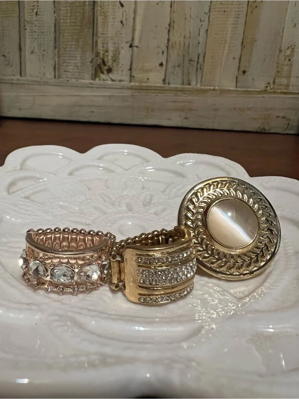 Paparazzi Gold Multi-Style Women's Ring Set with Crystal Accents
